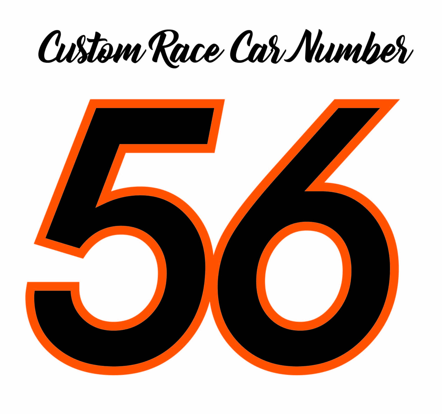 Race Car Numbers SVG