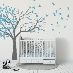 Tree blowing to birds 1a Wall Sticker