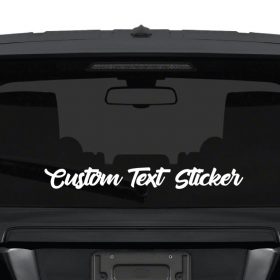 Custom Text Sticker on Car 1-01 Decal