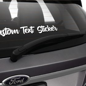 Custom Text Sticker on Car 2-01 Decal