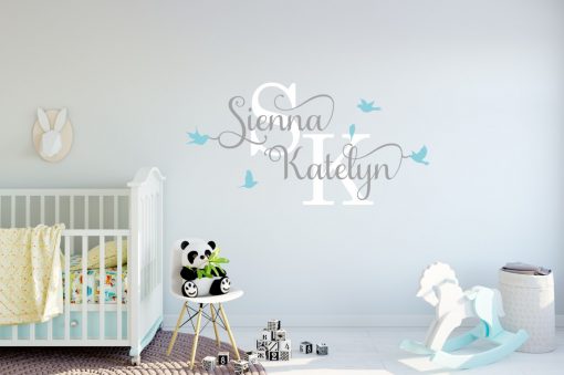 Two Name Wall Sticker 12c Decal