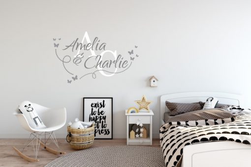 Two Name Wall Sticker 14b Decal