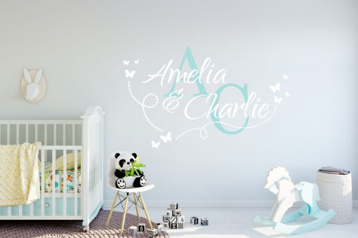 Two Name Wall Sticker 14i Decal