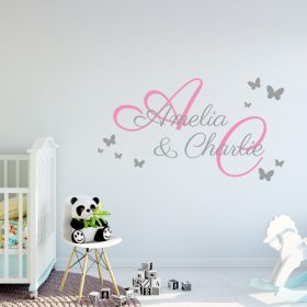Two Name Wall Sticker 2f Decal