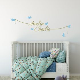 Two Name Wall Sticker 7a Decal