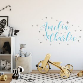 Two Name Wall Sticker 9b Decal