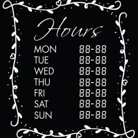 Printable Opening Times Sign v2