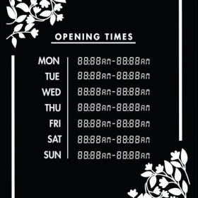 Printable Opening Times Sign v20