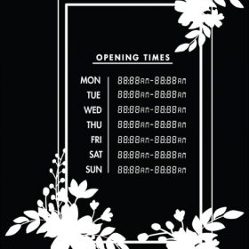 Printable Opening Times Sign v22